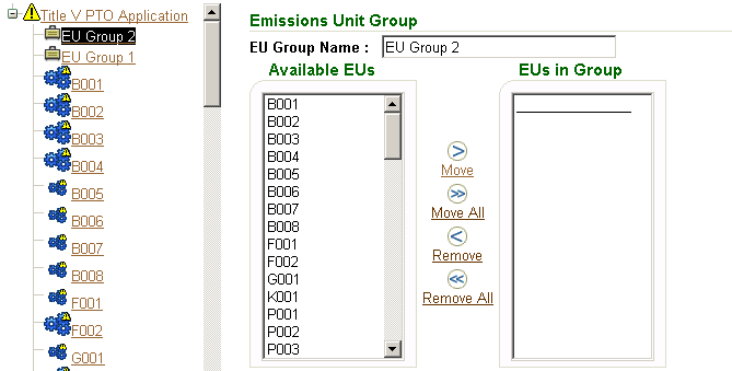 Emissions Unit Group